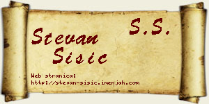 Stevan Šišić vizit kartica